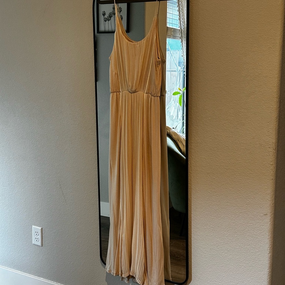 Long MNG flow dress light pink